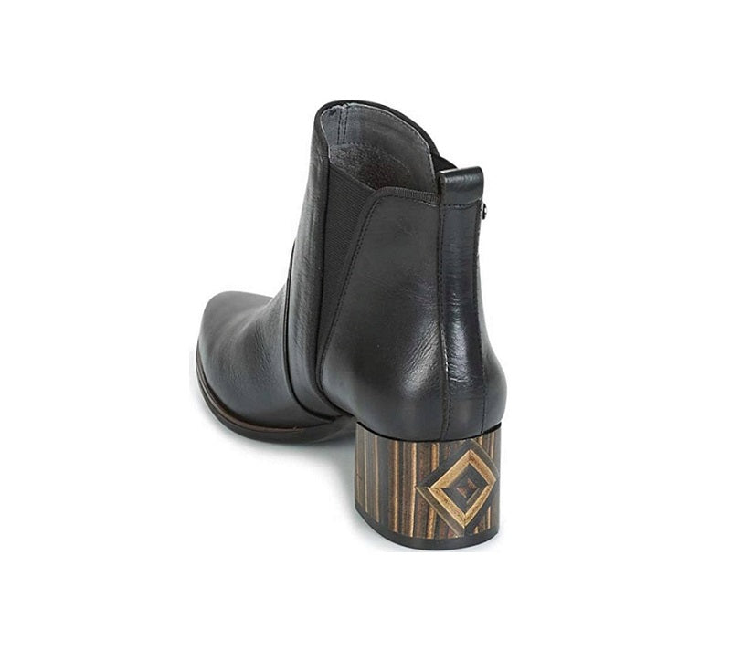 Pikolinos W8N-8540 Black Ankle Chelsea Boots Made In Spain