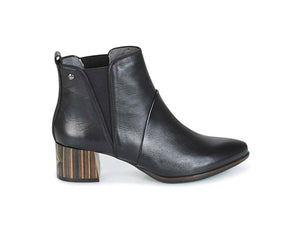 Pikolinos W8N-8540 Black Ankle Chelsea Boots Made In Spain