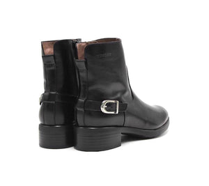 Wonders D-9301 Black Negro Zip Ankle Boot Made In Spain
