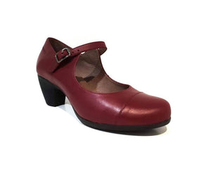 Wonders G-36112 Rubi Red Leather Court Shoe Made In Spain