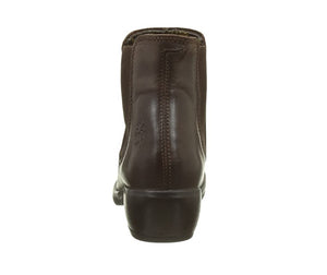 Fly London Make Brown Ankle Pull On Boots Made In Portugal