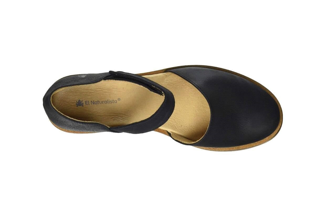 El Naturalista 5365 Aqua Black Pleasant Velcro Court Shoe Made In Spain