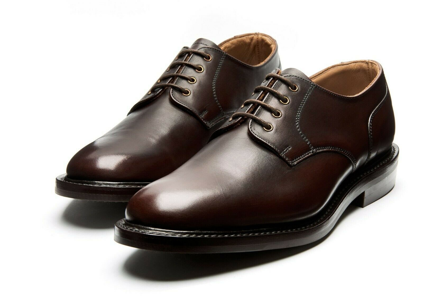 Solovair NPS Heritage BLAIR Walnut 4 Eyelet Gibson Shoe Leather Sole Made In England