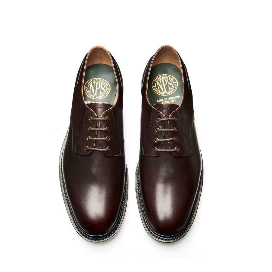 Solovair NPS Heritage BLAIR Walnut 4 Eyelet Gibson Shoe Leather Sole Made In England