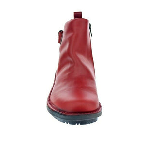 Fly London Fico Red Ankle Boot Zip Made In Portugal