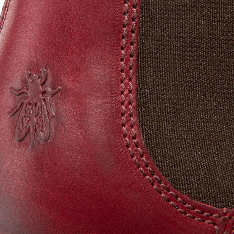 Fly London Make Red Ankle Chelsea Boots Made In Portugal