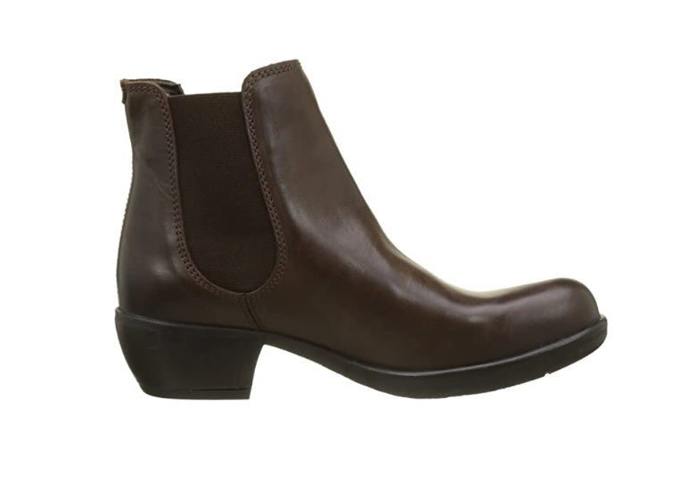 Fly London Make Brown Ankle Pull On Boots Made In Portugal