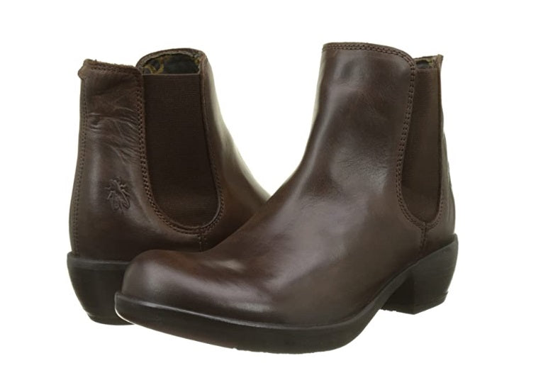 Fly London Make Brown Ankle Pull On Boots Made In Portugal