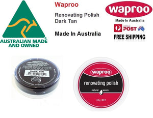 Shoe Care Products Waproo Dark Tan Renovating Polish 45g Made In Australia