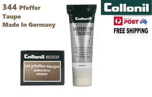 Shoe Care Products 344 Pfeffer-Taupe Cream Waterstop Collonil Sponge Applicator Tube 75ml