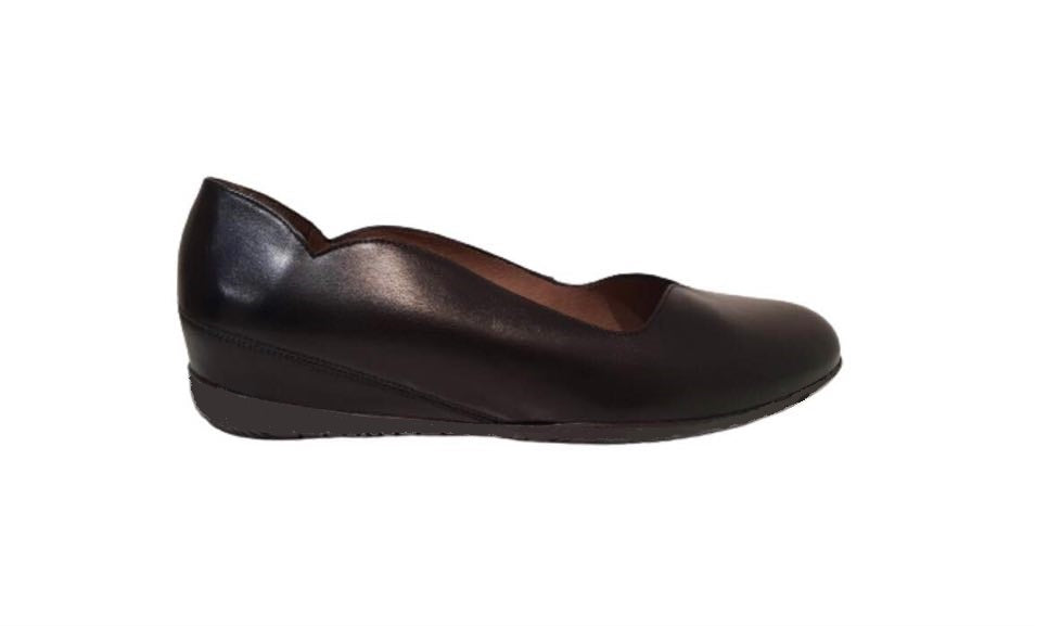 Wonders A-1112 Black Negro Iseo I Leather Flats Made In Spain