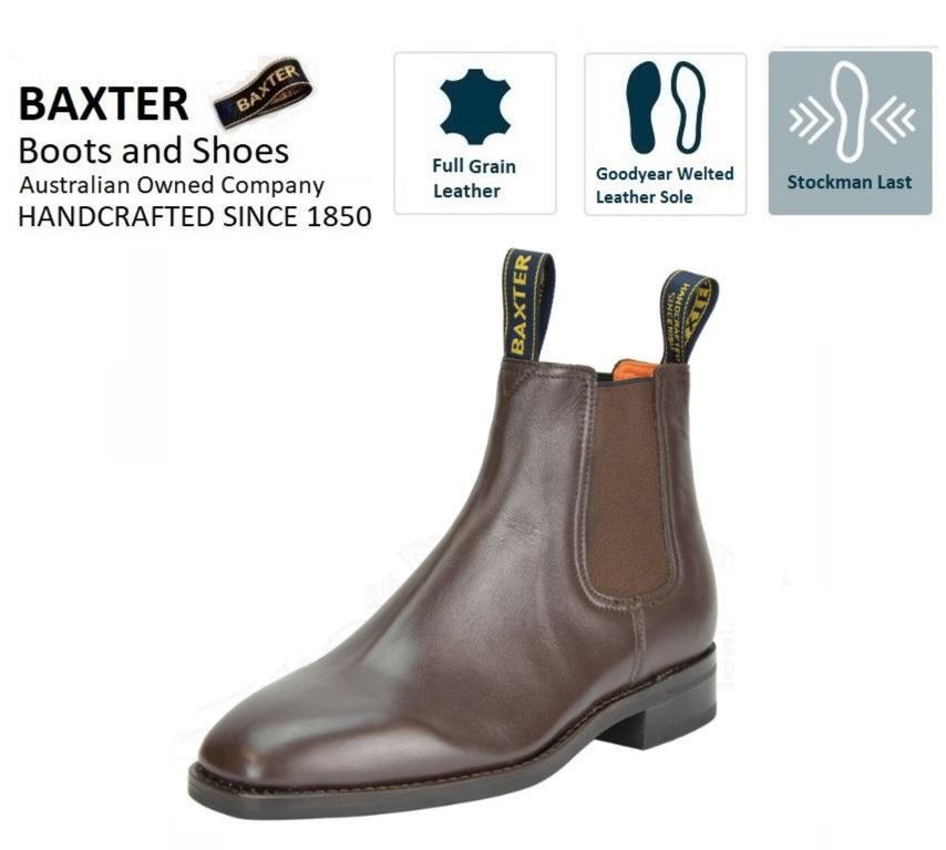 Baxter Horseman Walnut Brown Leather Sole Chelsea Boot