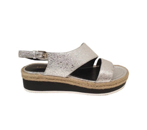 Bruno Premi K0106P Frer Argento Silver Metallic Leather Sandal