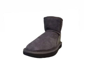 Ugg Australia Mini Charcoal Grey Sheepskin Ankle Boot Made In Australia