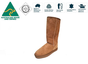 Ugg Australia Tidal Long Chestnut Knee High Sheepskin Boot Made In Australia