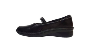 Naot Chord Black Leather Velcro Mary Jane Made In Israel