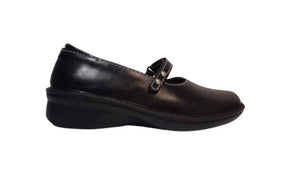 Naot Chord Black Leather Velcro Mary Jane Made In Israel