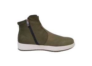 Cabello Comfort EG54 Khaki Double Zip Ankle Boot Made In Turkey