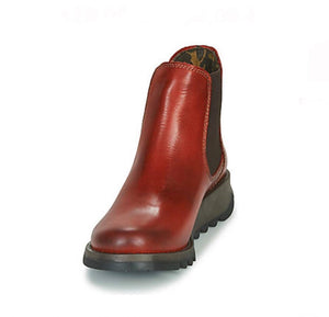Fly London Salv Red Chelsea Ankle Boot Made In Portugal