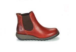 Fly London Salv Red Chelsea Ankle Boot Made In Portugal