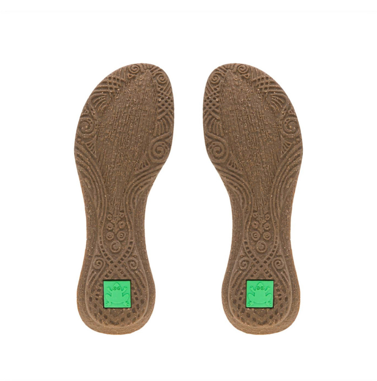 El Naturalista 5063 Wood Light Tan Flats Sandals Made In Spain