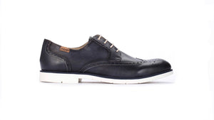 Pikolinos M4G-4111C1 Navy Blue Mens 4 Eyelet Brogue Made In Spain
