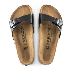 Birkenstock Madrid Black Patent Birko-Flor Made In Germany