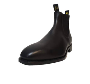 Thomas Cook Trentham Black One Piece Rubber Sole Chelsea Dress Boot