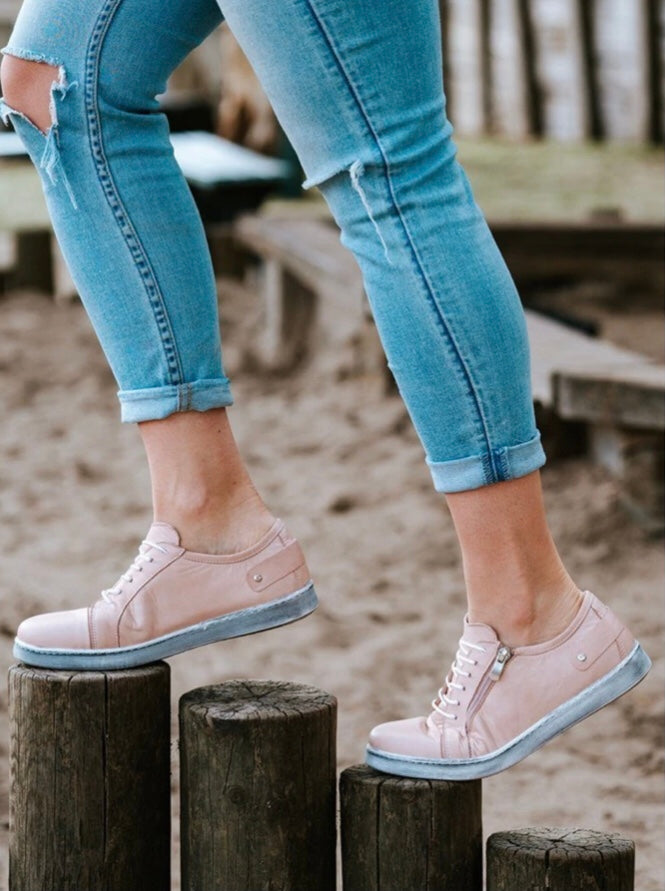 Cabello Comfort EG18 Powder 6 Eyelet Zip Shoe Made In Turkey