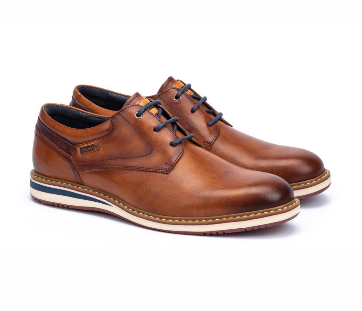 Pikolinos Avila M1T-4050 Brandy Light Tan 3 Eyelet Shoe Made In Spain