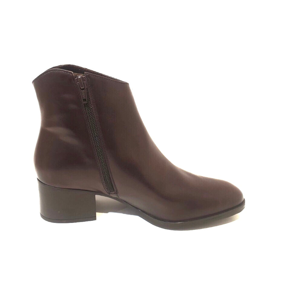 Wonders G-5130 Testa Brown Leather Zip Ankle Boot Made In Spain