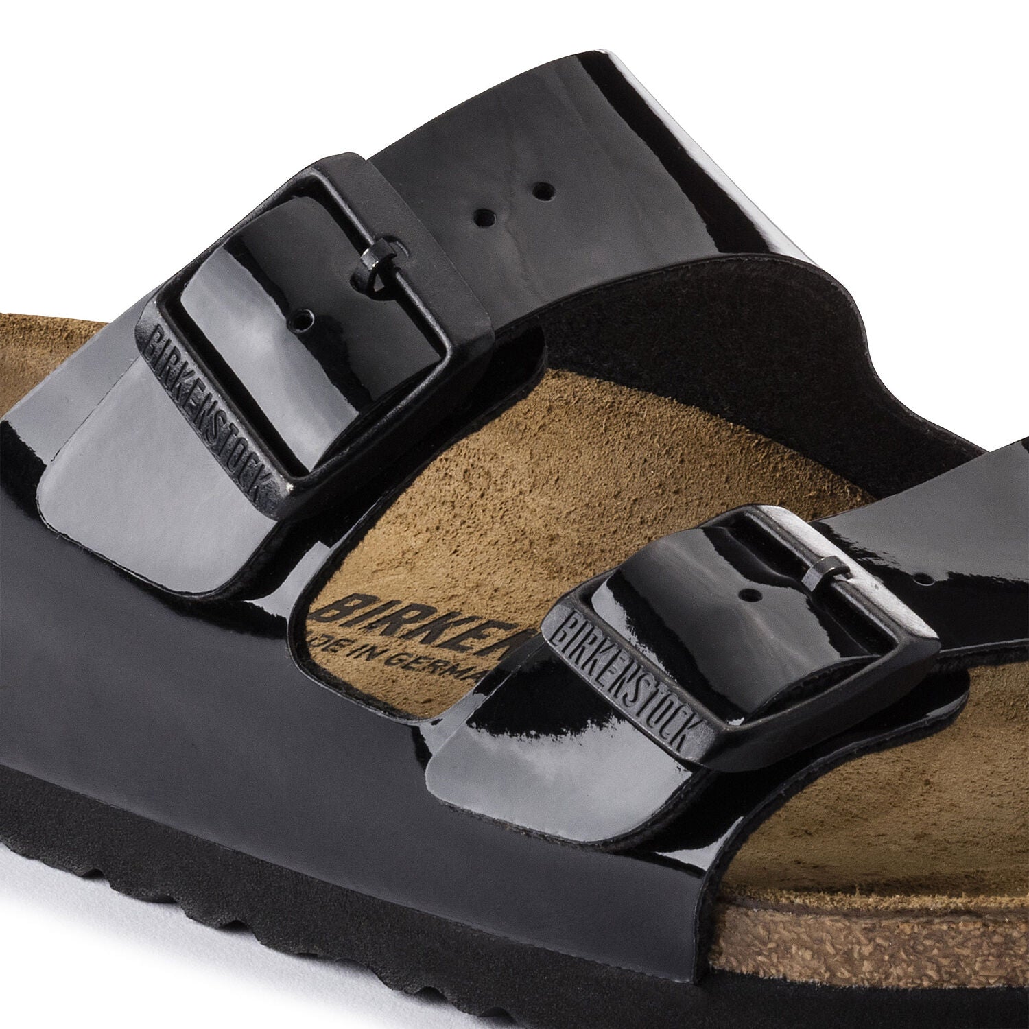 Birkenstock Arizona Black Patent Birko-Flor Made In Germany