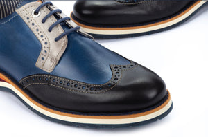 Pikolinos ARONA M5R-4373C1 Black 4 Eyelet Brogue Made In Spain