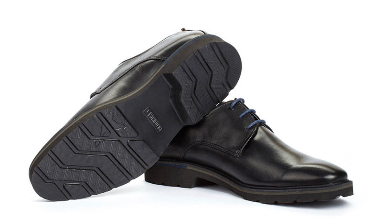 Pikolinos M9M-4201C1 Black Mens 3 Eyelet Lace Up Made In Spain