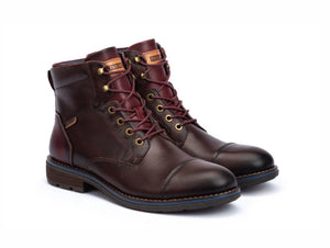 Pikolinos M2M-8170 Olmo Brown 6 Eyelet Zip Ankle Boot Made In Spain