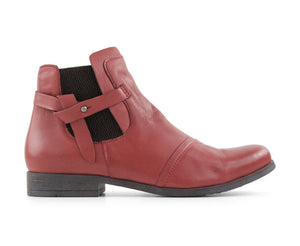 Bueno Hemmy Darktile Red Chelsea Ankle Boot Made In Turkey