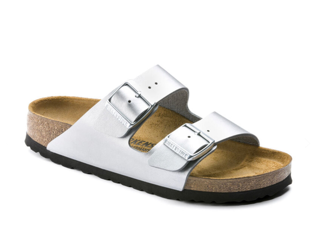 Birkenstock Arizona Silver Birko-Flor Made In Germany