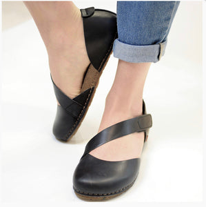 Art 0442 Creta Black Mary Jane Flats Made In Spain