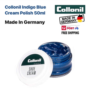 Collonil Indigo Blue 518 Cream Polish 50ml Made In Germany