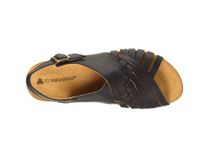 El Naturalista 5246 Zumaia Black Soft Grain Sandals Made In Spain
