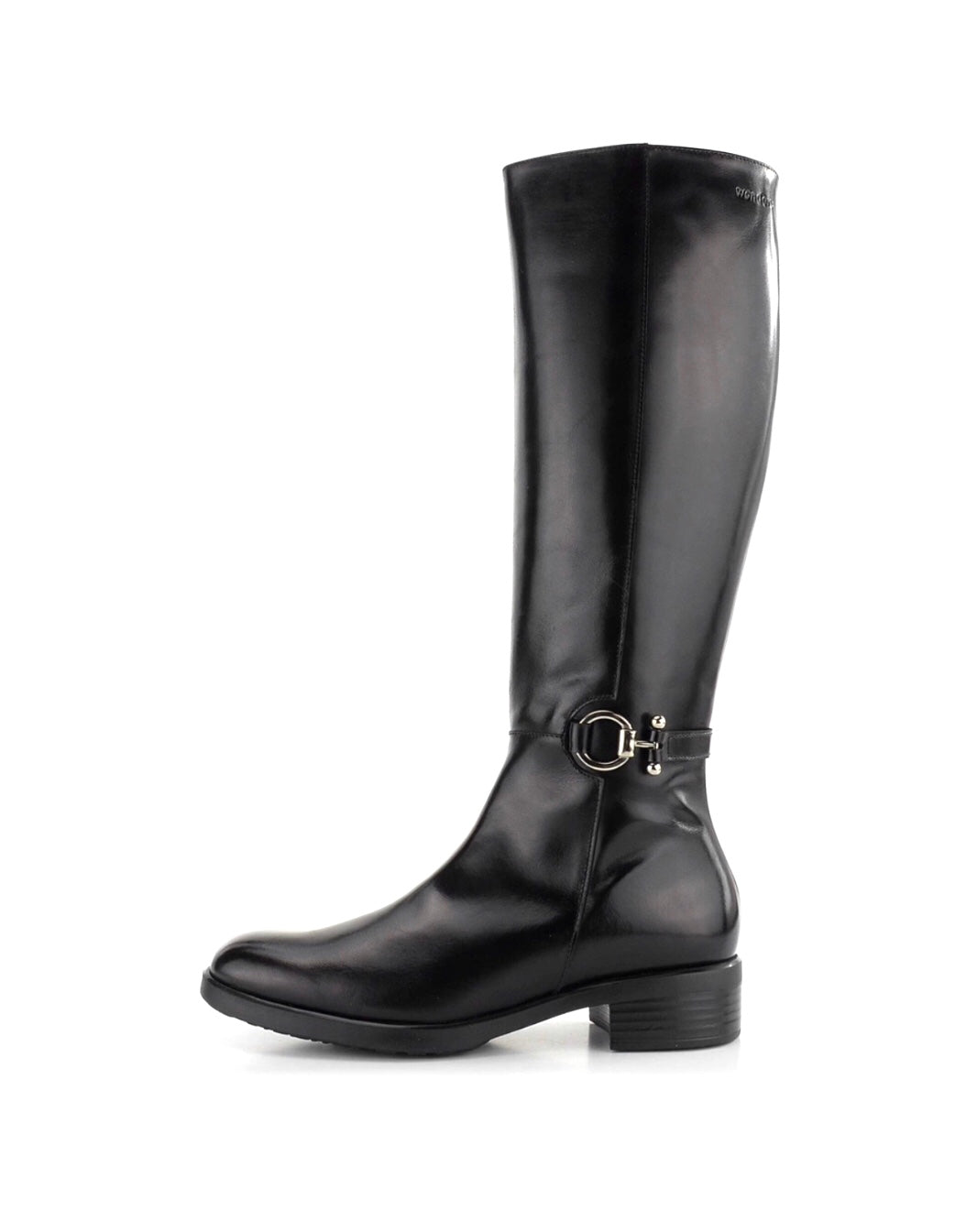 Wonders D-9342 Oregon Negro Black Knee High Zip Boot Made In Spain