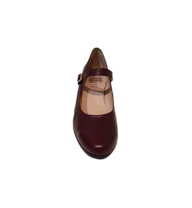 Wonders I-6061 Vino Burgundy Leather Court Shoe Made In Spain