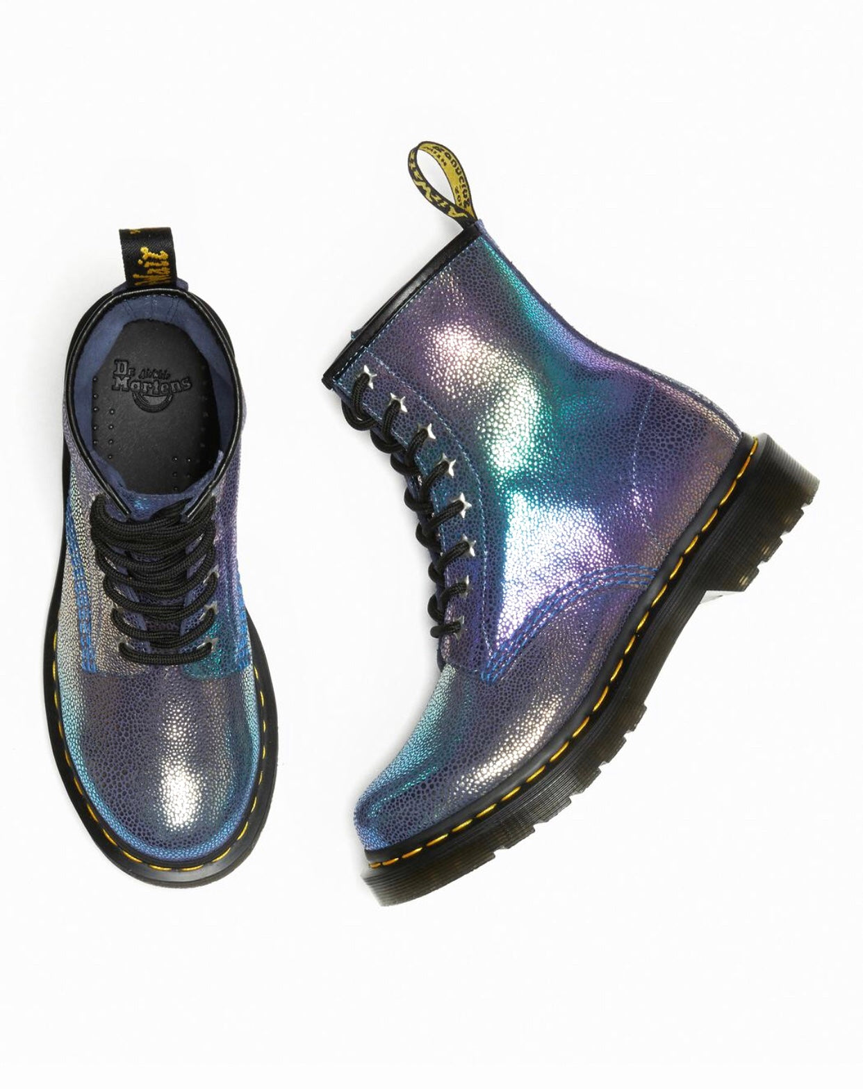 Dr. Martens 1460 Purple Rainbow Ray Ankle 8 Eyelet Boot