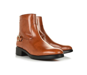 Wonders D-9301 Cuero Light Tan Zip Ankle Boot Made In Spain