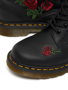 Dr. Martens 1460 Vonda Black Softy T Floral Ankle 8 Eyelet Boot