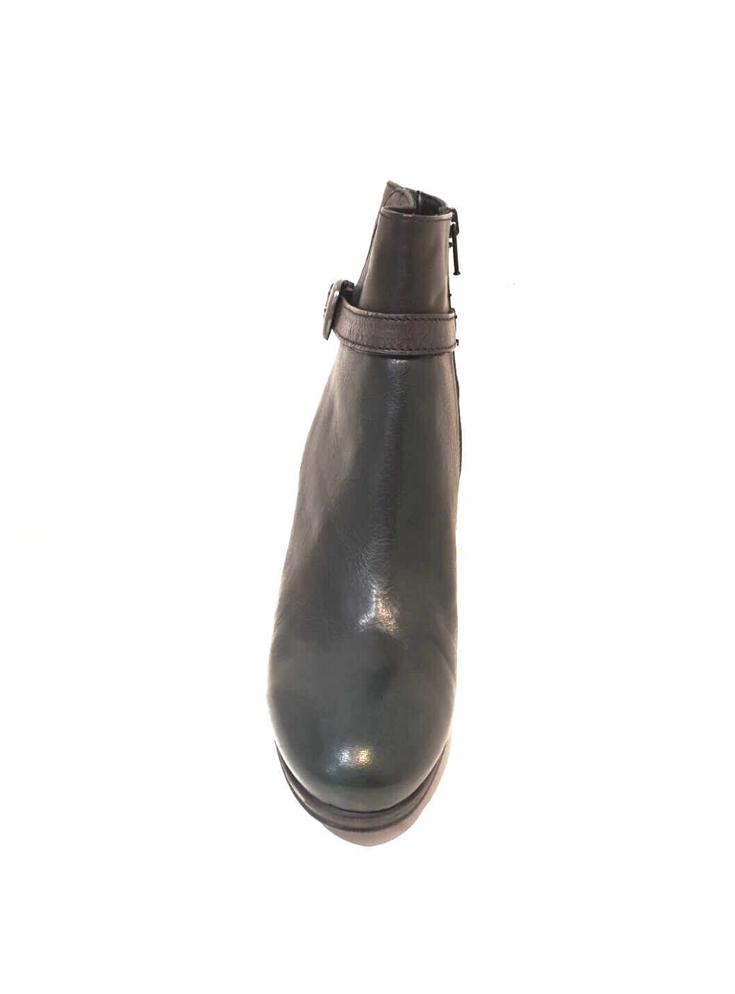 Progetto H126 Light Verde Black Green Zip Ankle Boot Made In Italy
