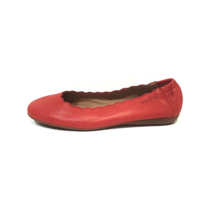 Wonders A-6017 Rojo Red Leather Flats Made In Spain