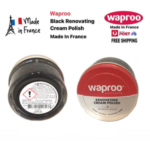 Waproo Black Renovating Cream Polish 42g Made In France
