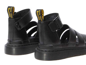 Dr. Martens Clarissa II Brando Black Sandal Buckle 3 Ankle Strap