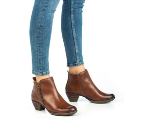 Pikolinos Rotterdam 902-8900 Cuero Zip Ankle Boots Made In Spain